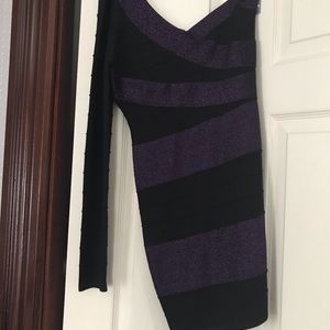 Purple and black dress